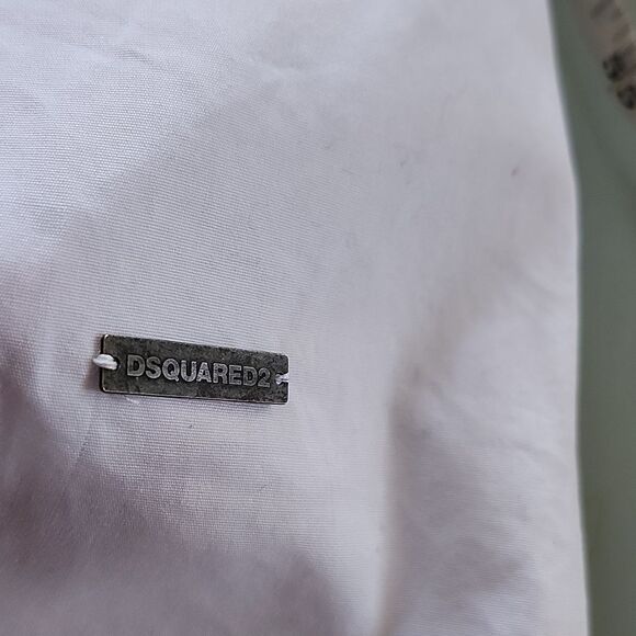 DSQUARED2 Cotton Blouse with Tie - Picture 8 of 12